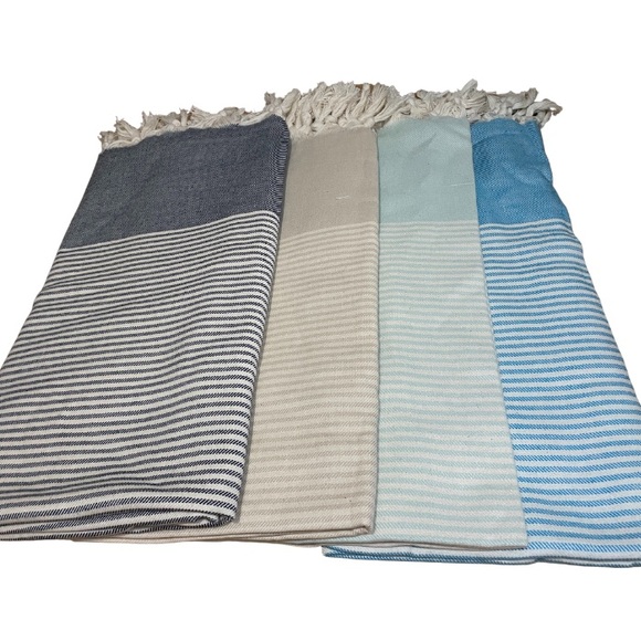 Striped Multi-Color Turkish Towels - Picture 2 of 8